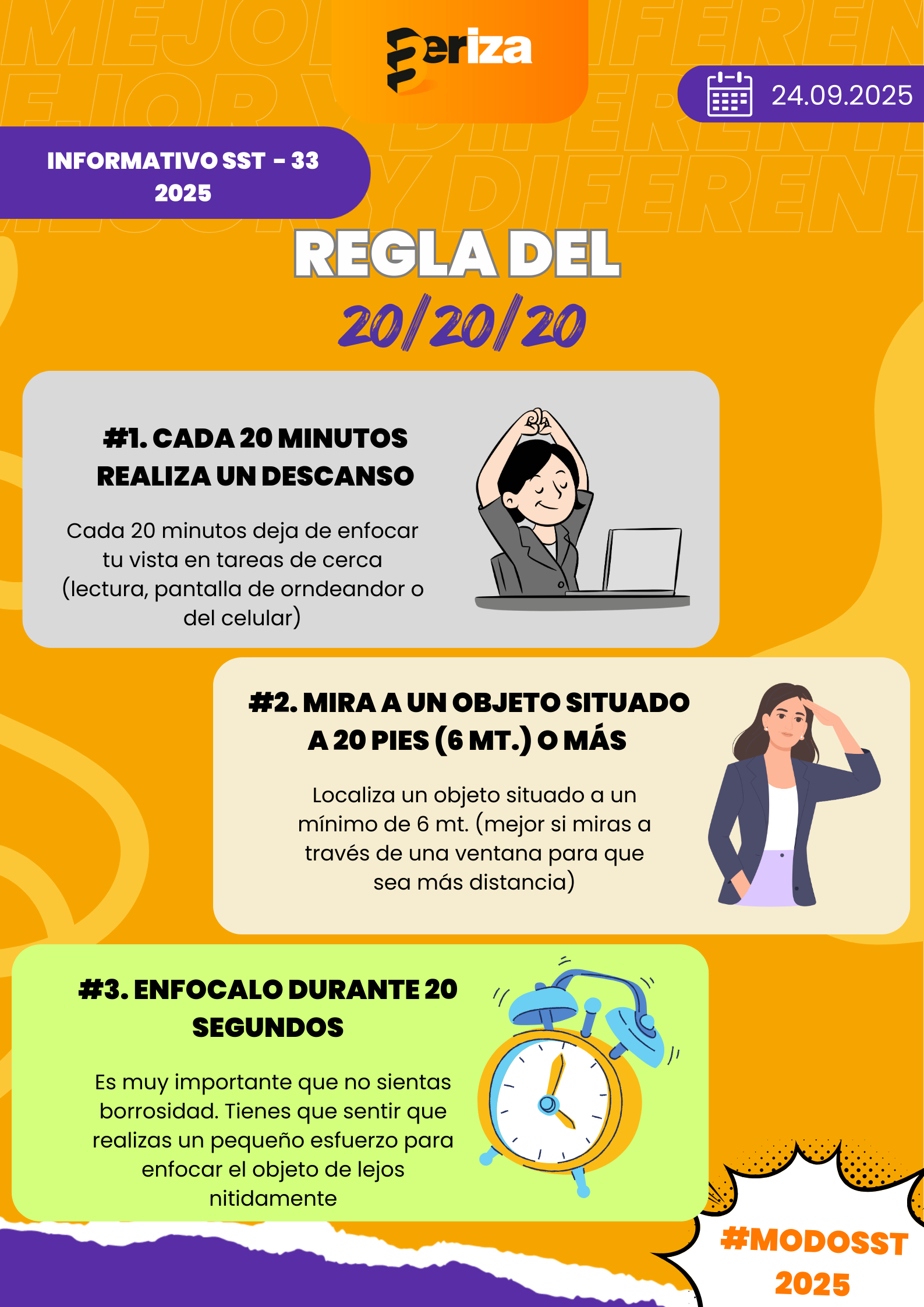 📢 INFORMATIVO SST: 👀💻Fatiga Visual👀💻
